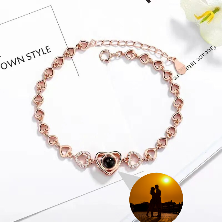 Armband "Heart" mit Foto Projektion