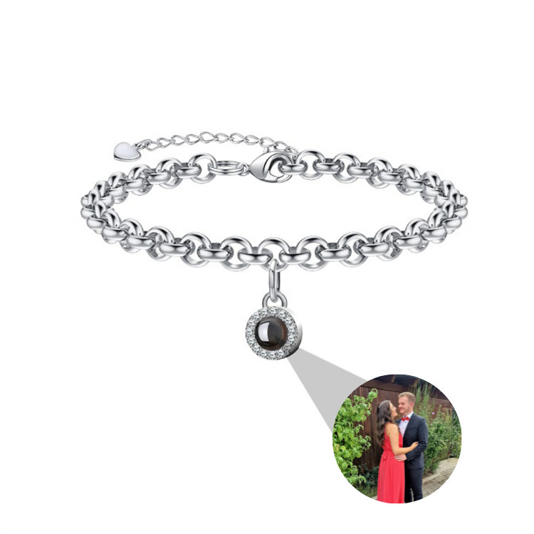 Armband "Diamond" mit Foto Projektion