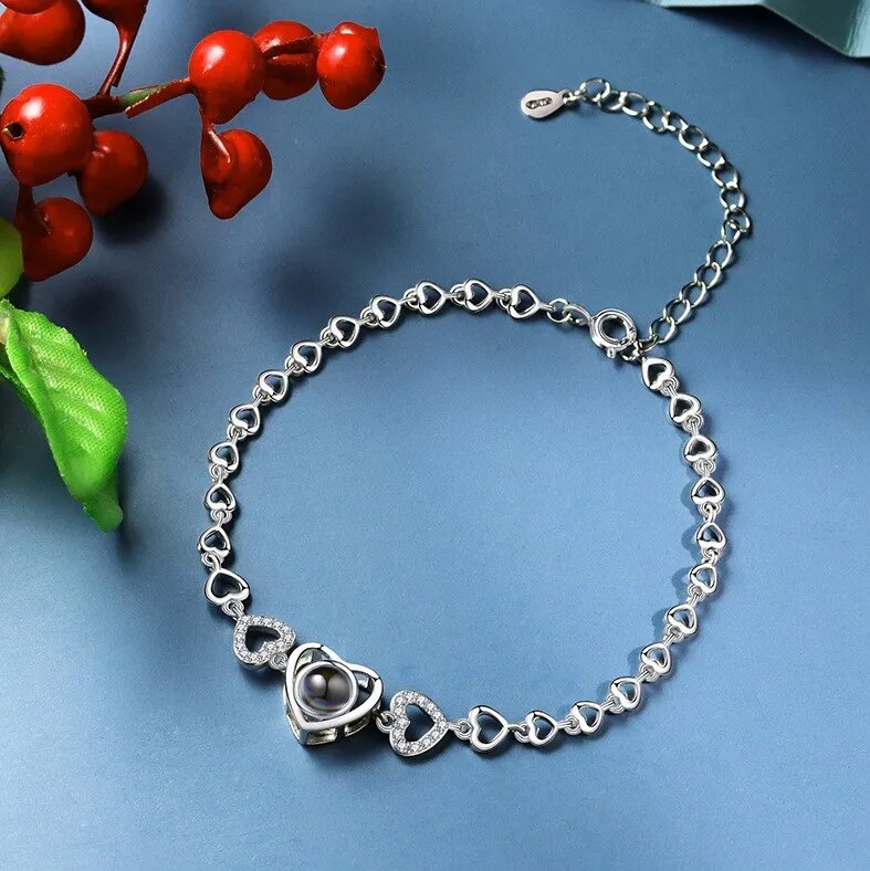Armband "Heart" mit Foto Projektion