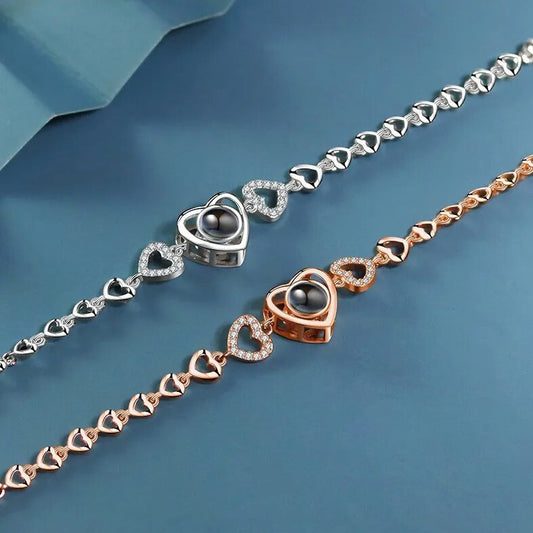 Armband "Heart" mit Foto Projektion